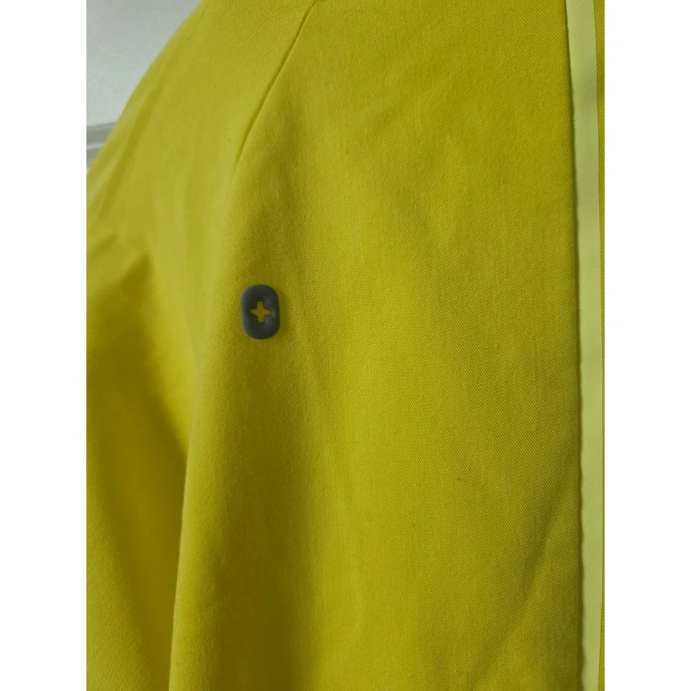 FIGS Technical Collection Scrub Jacket Yellow Full Zip Mesh Panel Large